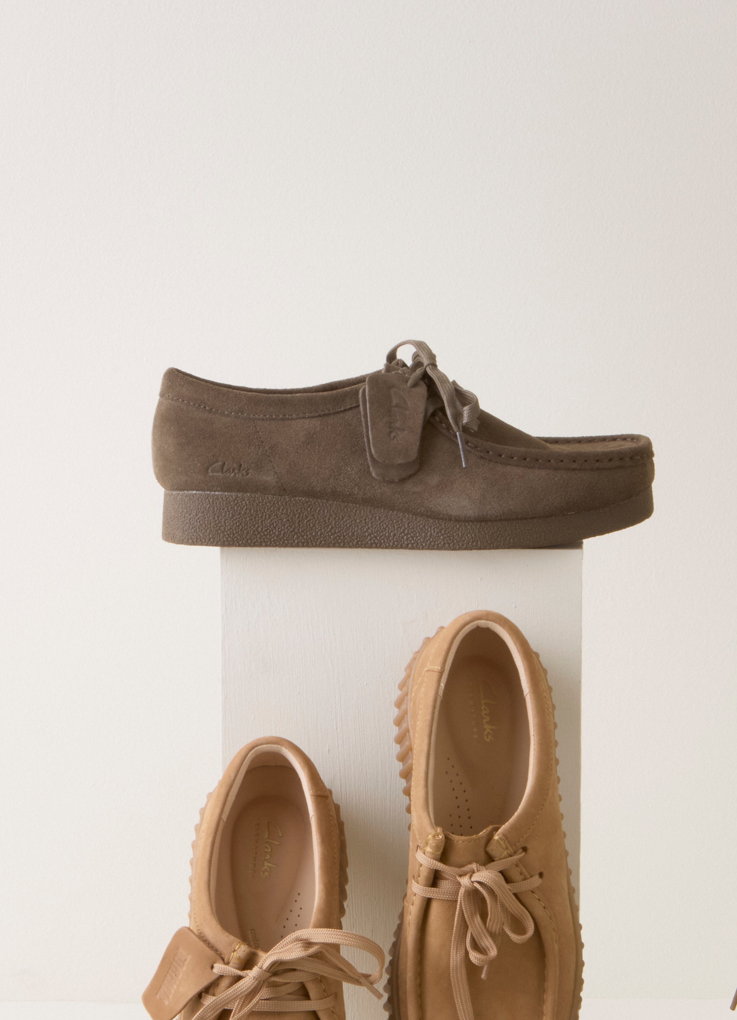 Wallabee Evosh ruskind sko - Olive Suede